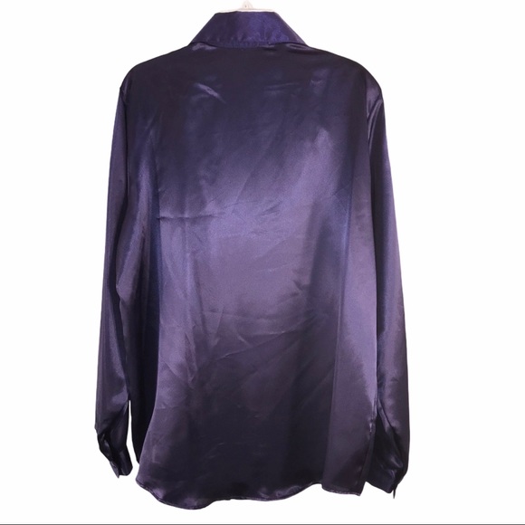 Purple Satin Fancy Blouse - Picture 4 of 8